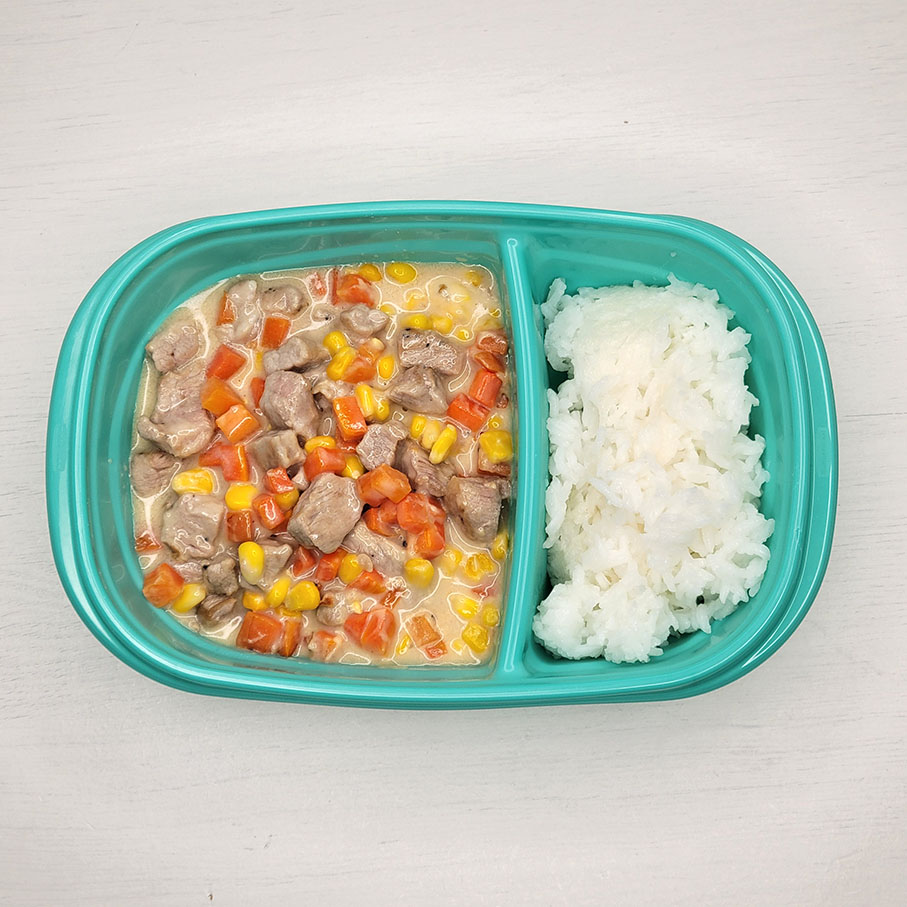 粟米肉粒飯